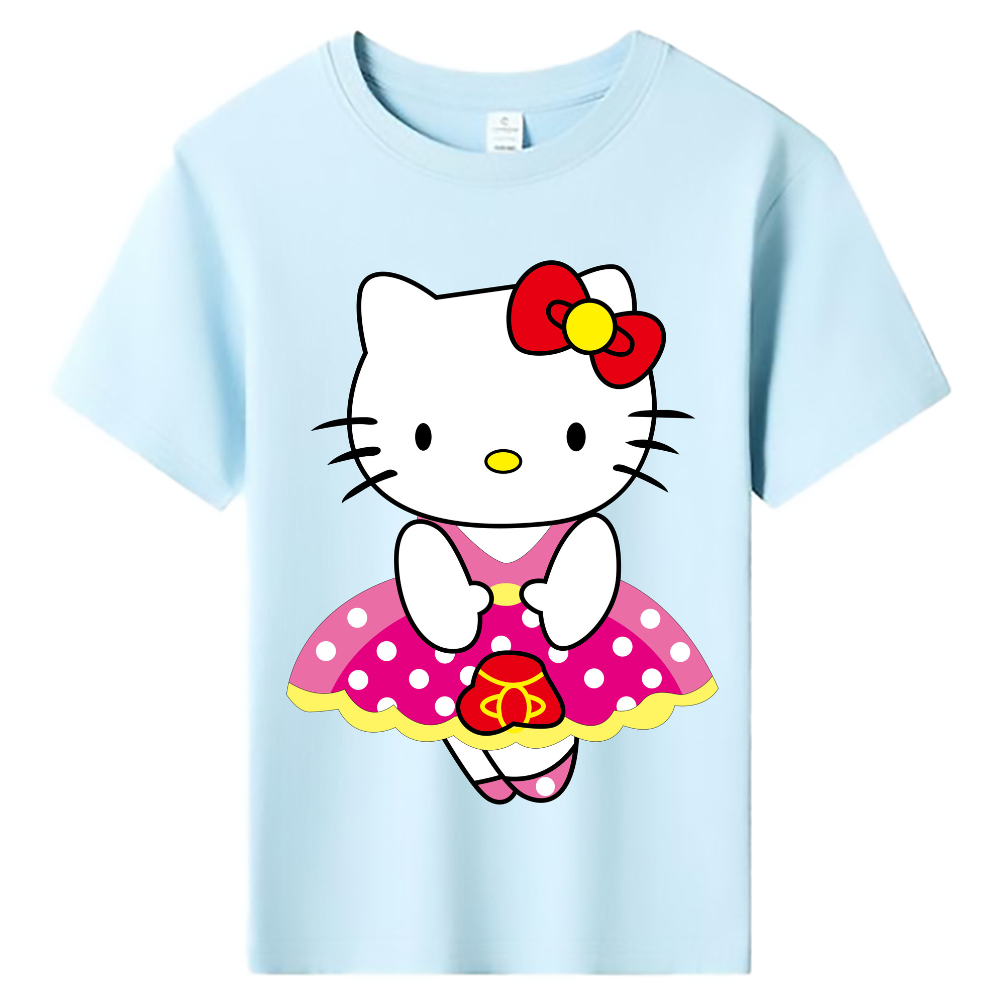 （画像用） Hello Kitty ハローキティ 綿100％キッズTシャツ（フロントプリント）